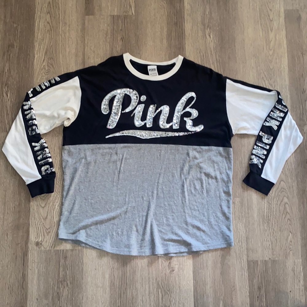 RARE PINK ~ Victoria Secret varsity crew neck released 2016